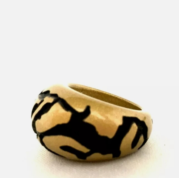 LOUIS VUITTON LEO MONOGRAM WOOD BERG RING A1161 - Picture 8 of 13